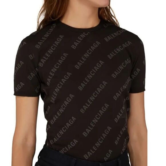 BALENCIAGA Printed Cotton T-Shirt M MSRP: $ 1350.00 - Picture 2 of 15